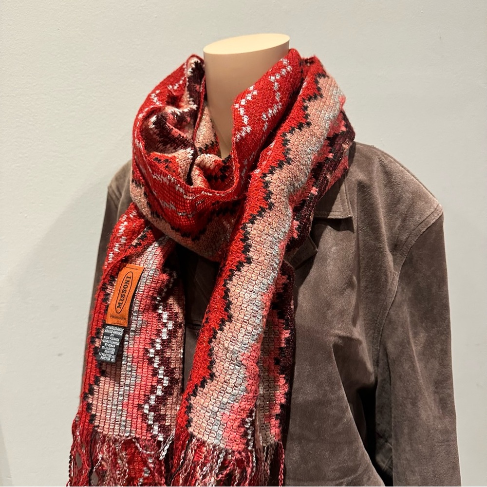 Missoni Women's Acrylic Blend Printed Fringe Scarf - Picture 2 of 7